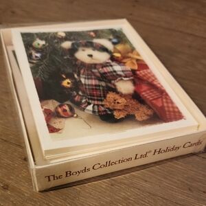 Boyds Bears Vintage 2002 Holiday 10 Card Set Christmas